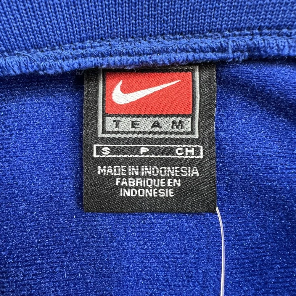 Vintage Nike Team Jacket Mens Small Blue White Full Zip‎ Track Authentic